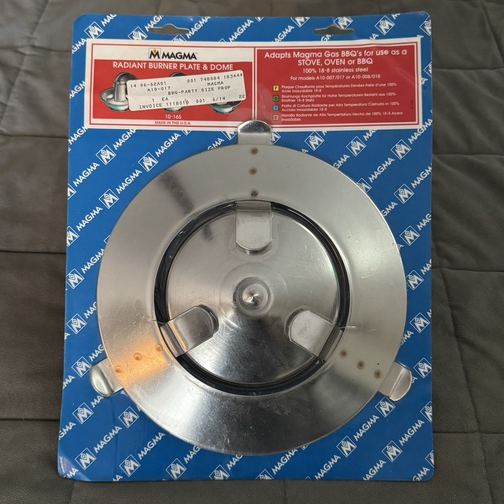 Magma Radiant Burner Plate & Dome Stainless #10-165 New